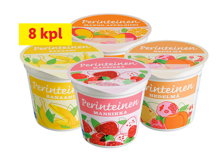 Perinteinen hedelmäjogurtti